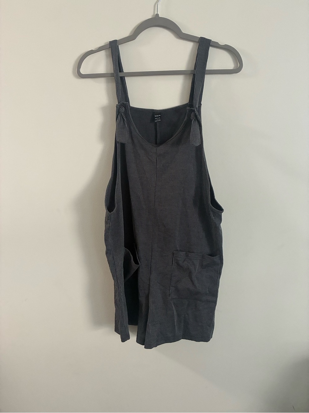 SHEIN Charcoal Ribbed Overall